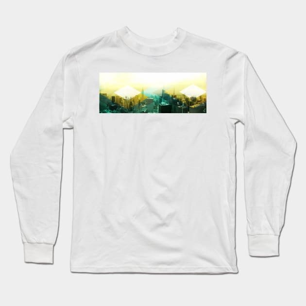 Artsy NYC Skyline Long Sleeve T-Shirt by Christine aka stine1